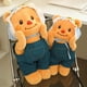 thumbnail image 5 of Vestido con pañuelo para la cabeza Kawaii, oso de mantequilla, juguete de peluche, cara tímida, abrazando, oso marrón, peluche para niños, regalo de cumpleaños, 5 of 5
