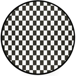 Classic Black and White Race Check Checkered Geometric Win Water Bottle