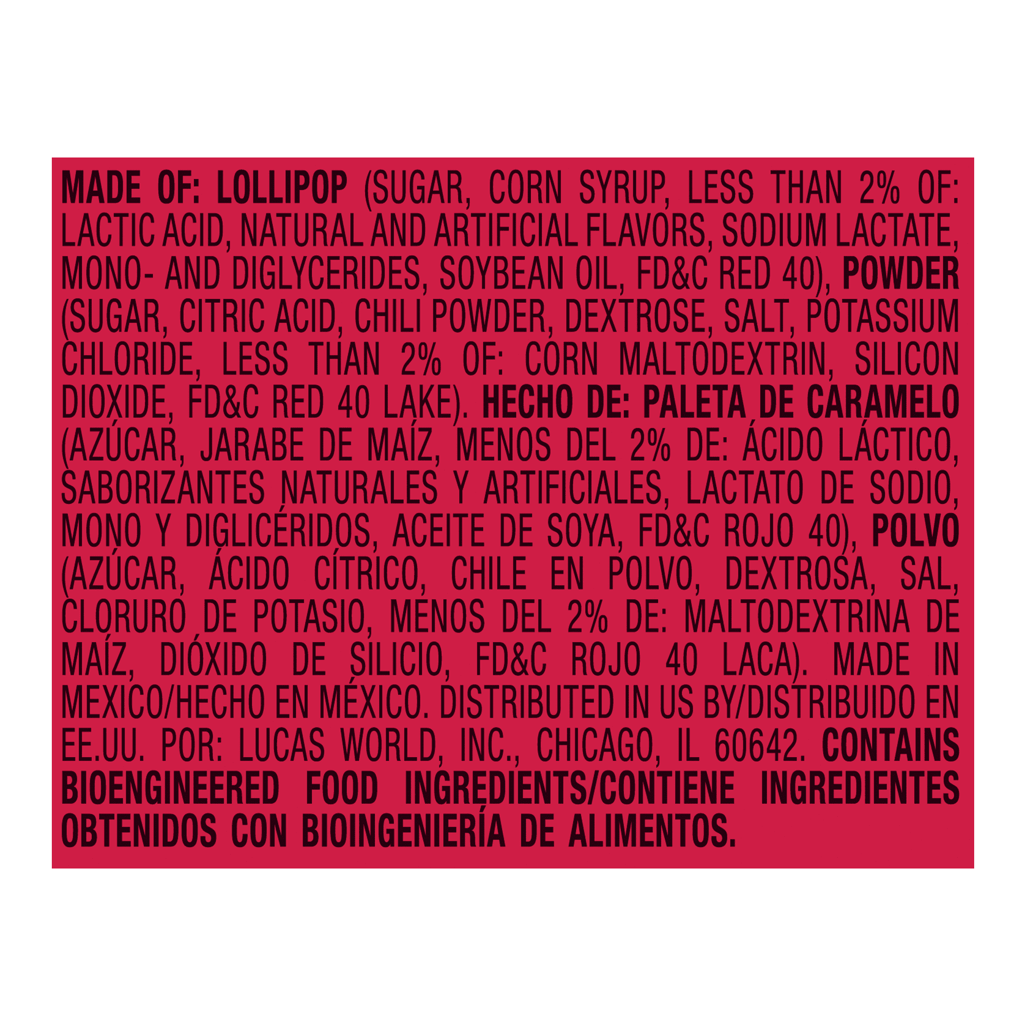 Lucas Muecas Cherry Flavored Lollipop with Chili Powder, 0.88 oz Shelf Stable Plastic Bottle