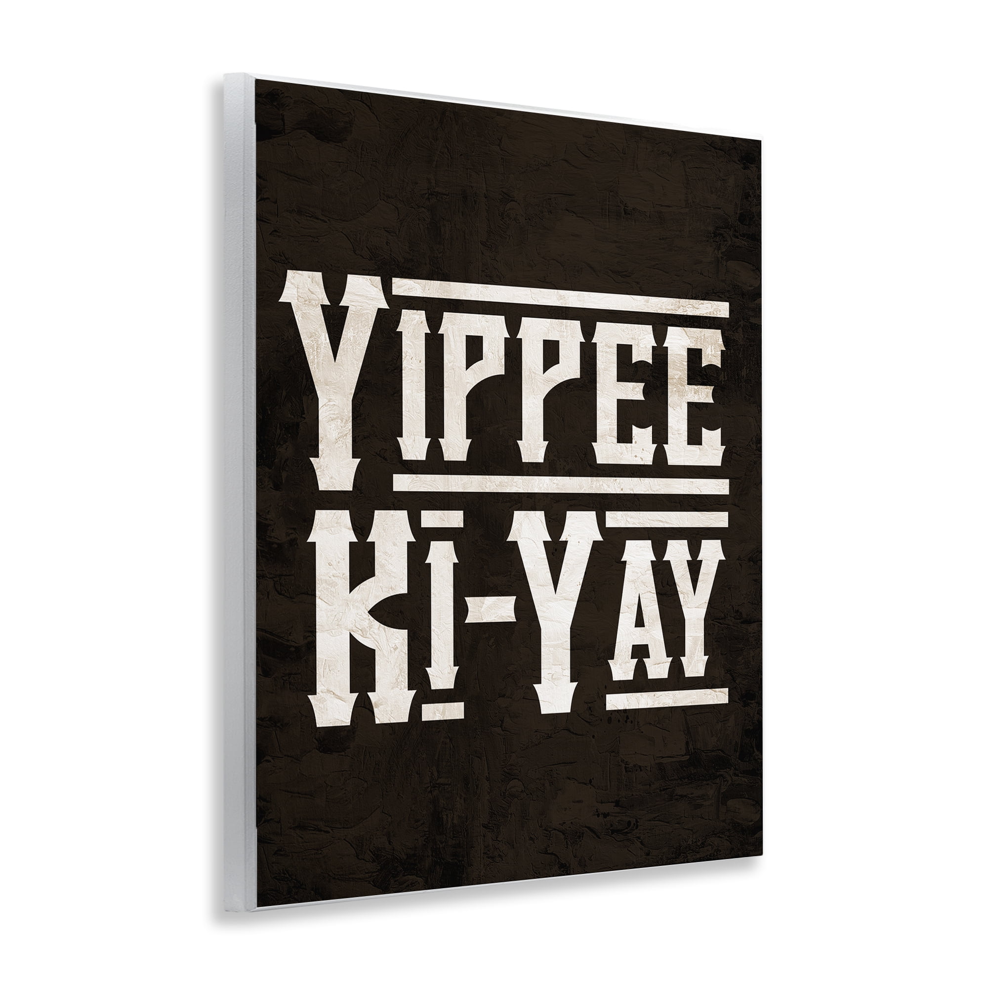 Stupell Industries Yippie Ki-Yay Saying Text & Numbers Painting Unframed Art Print Wall Art, 11 x 14