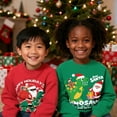thumbnail image 2 of DDSOL Kids Christmas Sweatshirt Santa Graphic Long Sleeves Top Green Size 6, 2 of 7