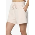 thumbnail image 6 of TheMogan Women's PLUS Cotton Terry Long Sleeve Oversized Top & Drawstring Shorts SET, 6 of 7