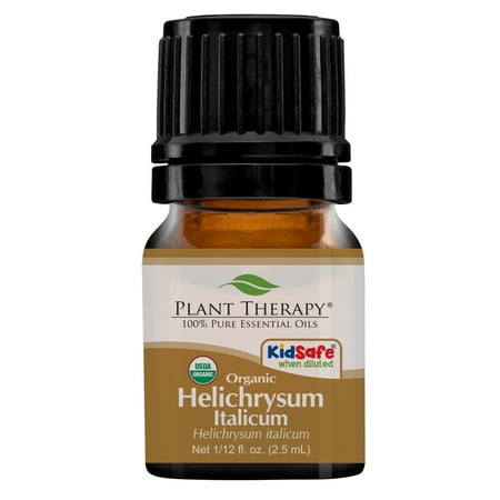 Helichrysum Italicum Essential Oil - Plant Therapy Helichrysum Italicum Organic Essential Oil | 100% Pure, USDA Certified Organic, Undiluted | 2.5 mL