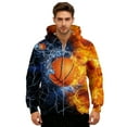 thumbnail image 2 of CONZONE Men's Hoodies Casual Graphic Hoodie For Men Long Sleeve Zip Up Pullover Hooded Sweatshirt Soft Fall Winter Sweatshirts, 2 of 3