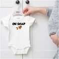 thumbnail image 5 of Christmas Oh Snap Gingerbread Man Romper Boys or Girls Infant Baby Brisco Brands 12M, 5 of 6