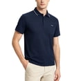 thumbnail image 3 of Liweisiy Short Sleeve Shirts For Mens Lapel Collar Embroidery Breathable Lightweight Tees Daily Golf Sports Shirts Navy 4XL, 3 of 7