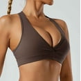 thumbnail image 5 of Clearance Pull On Bras for Women Pullover Bra Feature V-Neck T-Shirt Bra Style W-1120 Coffee L, 5 of 7