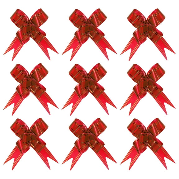Uxcell 4" Gift Wrap Bows Christmas Pull Bow Baskets Present Wrapping Ribbon Bows Red 20 Pack