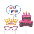thumbnail image 3 of Kit de 44 piezas de accesorios para cabina de fotos de cumpleaños,recortes artesanales con puntos de pegamento y palos de madera para decoraciones de celebración de fiesta de cumpleaños ShuxiuWang 1327533073882, 3 of 3