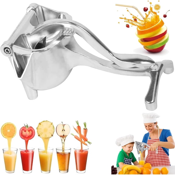 Hand Juicer Squeezer, Cast Iron Manual Citrus Press for Lemon Orange Lime, Heavy Duty Juice Extractor with Pulp Filter