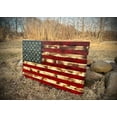 thumbnail image 3 of Handmade Rustic Wooden American Flag 36 x 18 Inch, 3 of 8