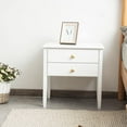 thumbnail image 4 of Maydear Bamboo Nightstands Set of 2, Modern Bedside Table with Drawer, Minimalist and Practical Sofa Side Table End Table for Bedroom, Living Room, White, 4 of 7