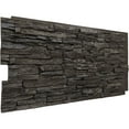 thumbnail image 2 of Ekena Millwork 45 3/4"W x 24 1/2"H x 1 1/4"D Canyon Ridge Stacked Stone, EverStone Faux Stone Siding Panel, River Moss, 2 of 11