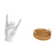 thumbnail image 5 of Estatua de gesto de rock, estatua de mano y dedos en gesto de música rock, figuras, cestas de almacenamiento, cestas de cocina tejidas con asas, hecha, 5 of 8
