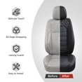 thumbnail image 6 of FLORICH Car Seat Covers Front Pair, Waterproof Faux Leather Seat Protectors, Auto Interior Cushions Fit for Most Cars SUV Trucks, Black, 6 of 7