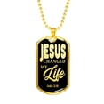 thumbnail image 5 of Jesus Changed My Life Dog Tag Stainless Steel or 18k Gold Finish 24", 5 of 12