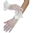 thumbnail image 2 of Guantes cortos de encaje para boda nupcial para mujer, guantes para fiesta de té, accesorios de vestido de fiesta de tul suave, 2 of 3