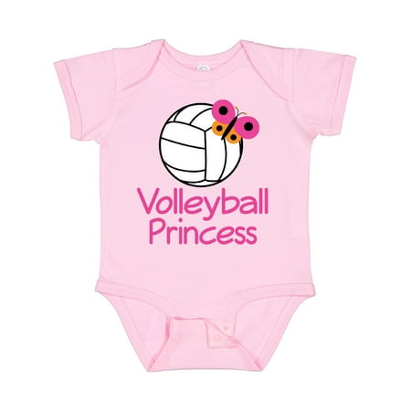 

Inktastic Volleyball Butterfly Princess Gift Baby Girl Bodysuit