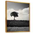 thumbnail image 2 of Designart "Lone Tree On Secluded Road Image I" Castles Floater Framed Canvas Art Print, 2 of 5