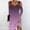 Purple, variant on COSFO Black Womens Dress Gradient V-Neck Long Sleeve Casual Mini Dress A-Line Dress