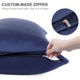 thumbnail image 6 of Unique Bargains Cotton Zipper Closure Breathable Body Pillowcase Navy Blue 20"x72", 6 of 8