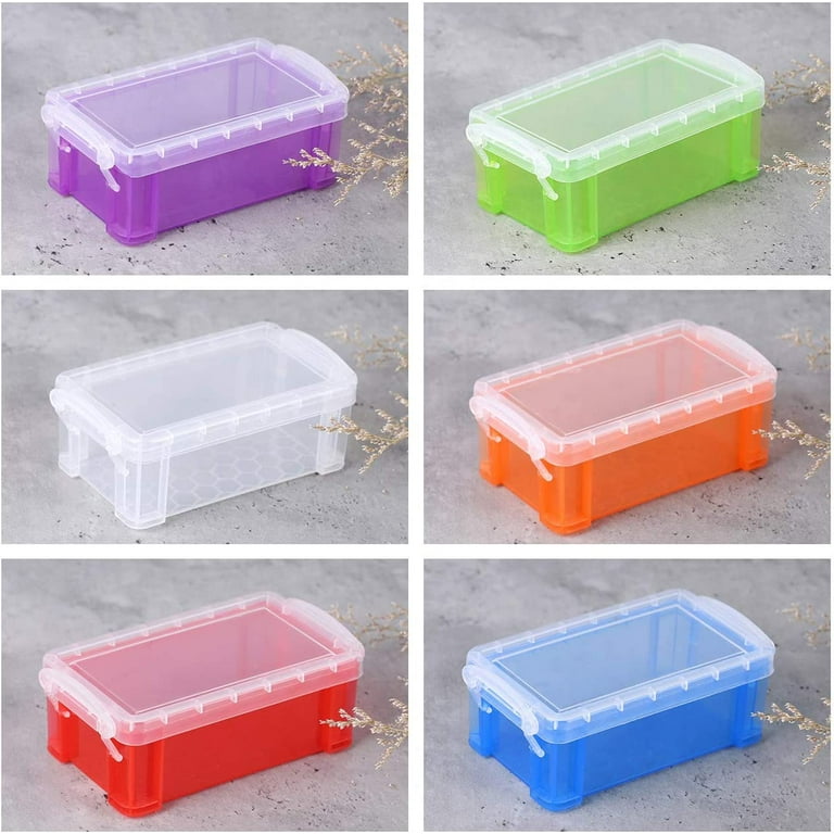 Mini Clear Plastic Storage Box with Locking Lid Portable Jewelry, Small  Containers With Lids For Organizing