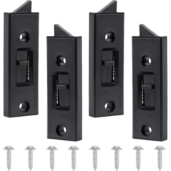 2 Pairs Tilt Latch Replacement Window Parts and Hardware Locks Plastic Construction Snap-in 2 Hole Center Spacing Sliding Lock Replacement with 8Pcs Iron Screws for DIY
