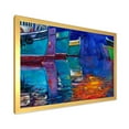 thumbnail image 2 of Boats During Warm Sunset Resting On The Water I 40 in x 30 in Framed Painting Canvas Art Print, by Designart, 2 of 4