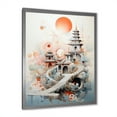 thumbnail image 4 of Designart "Landscape Of The Red Asian Temple" Asian Art Picture Framed Wall Art Prints, 4 of 5