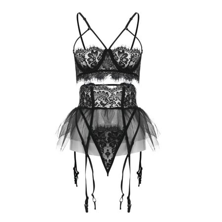 

Mackneog Best Bras for Women New Sexy Fashion Lace Lingerie Underwear Sleepwear G-string Pajamas Garter Polyester Push Up Bras for Women