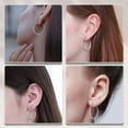 thumbnail image 4 of Lancharmed Silver Plated Hypoallergenic Earrings,Twisted Gradient Hoops Earring Cute Gifts for Women, 4 of 8