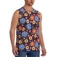 thumbnail image 2 of Haiem Men's Leaves Flower Print Tank Tops Summer Sleeveless Cut Off Workout T-Shirts Fitness Vest Athletic Undershirts-3X-Large, 2 of 8