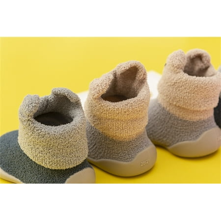 

Cathalem Toddler Girl Running Shoes Toddler Kids Infant Newborn Baby Boys Girls Shoes First Walkers Cute Cartoon Warm Thickened Shoes Grey 18 Months