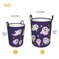 thumbnail image 5 of XMXT Collapsible Laundry Basket, Purple Cute Ghosts Polyester Waterproof Laundry Hamper, 40L, 5 of 8