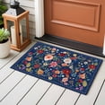 thumbnail image 4 of Bathroom Rugs 2x3 Ft, Navy Blue Flowers Non Slip Area Rugs for Kitchen Bedroom Entryway, Spring Vintage Floral Leaves Farmhouse Washable Carpet Runner Rug Floor Mats for Bedroom Home Decor, 4 of 8