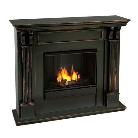 Real Flame Ashley Indoor Gel Fireplace - Black Wash