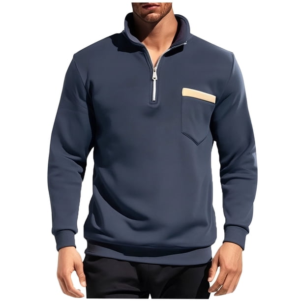 Playeras Algodon Hombre Sudadera Con Capucha Y Cuello Alto Para Otoño E Invierno Para Hombre, Camiseta Informal De Moda