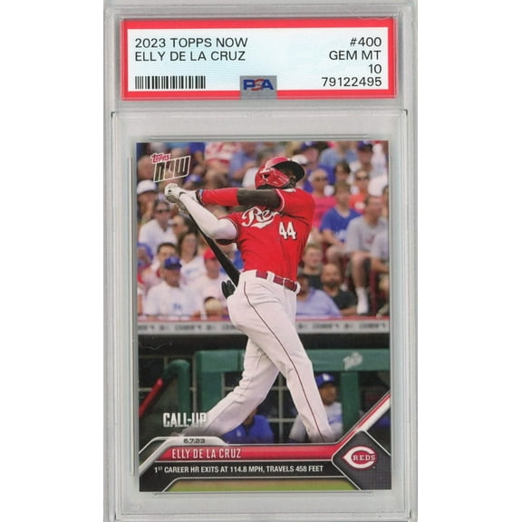 Graded 2023 Topps Now Elly De La Cruz #400 Rookie RC Baseball Card PSA 10 Gem Mint