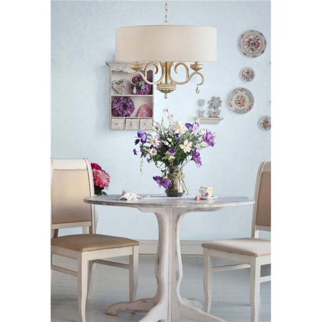 Kenroy Home 93907WH Marcella 3 Lustre à Tambour Léger