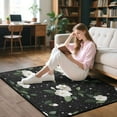 thumbnail image 5 of Iauyy 63x48in Washable Large Non-Slip Area Rugs,Modern Minimalist Patterns Ultra Soft Washable for Floor Mats for House Living Room Dining Room Office，White Camellia Flowers, 5 of 7