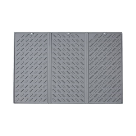 

Collapsible Drying Rack in over The Organizer Cover for Counter Space Foldable Kitchen Protectors Mat for Double Basin Stand Penydoll over The Dishrack Smart Drying