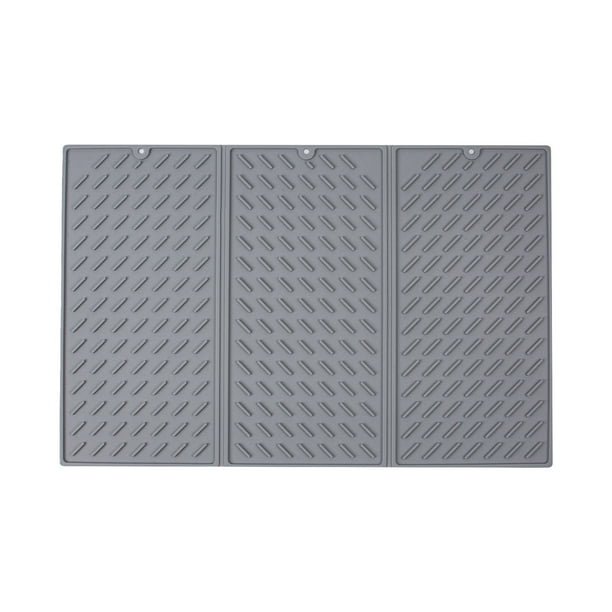 Esterilla De Silicona Para Secar Platos Plegable En Tres Partes Esterilla De Silicona Grande Esterillas De Silicona Para Encimeras De Cocina Esterilla Para Secar Platos Para Múltiples Usos Fácil De