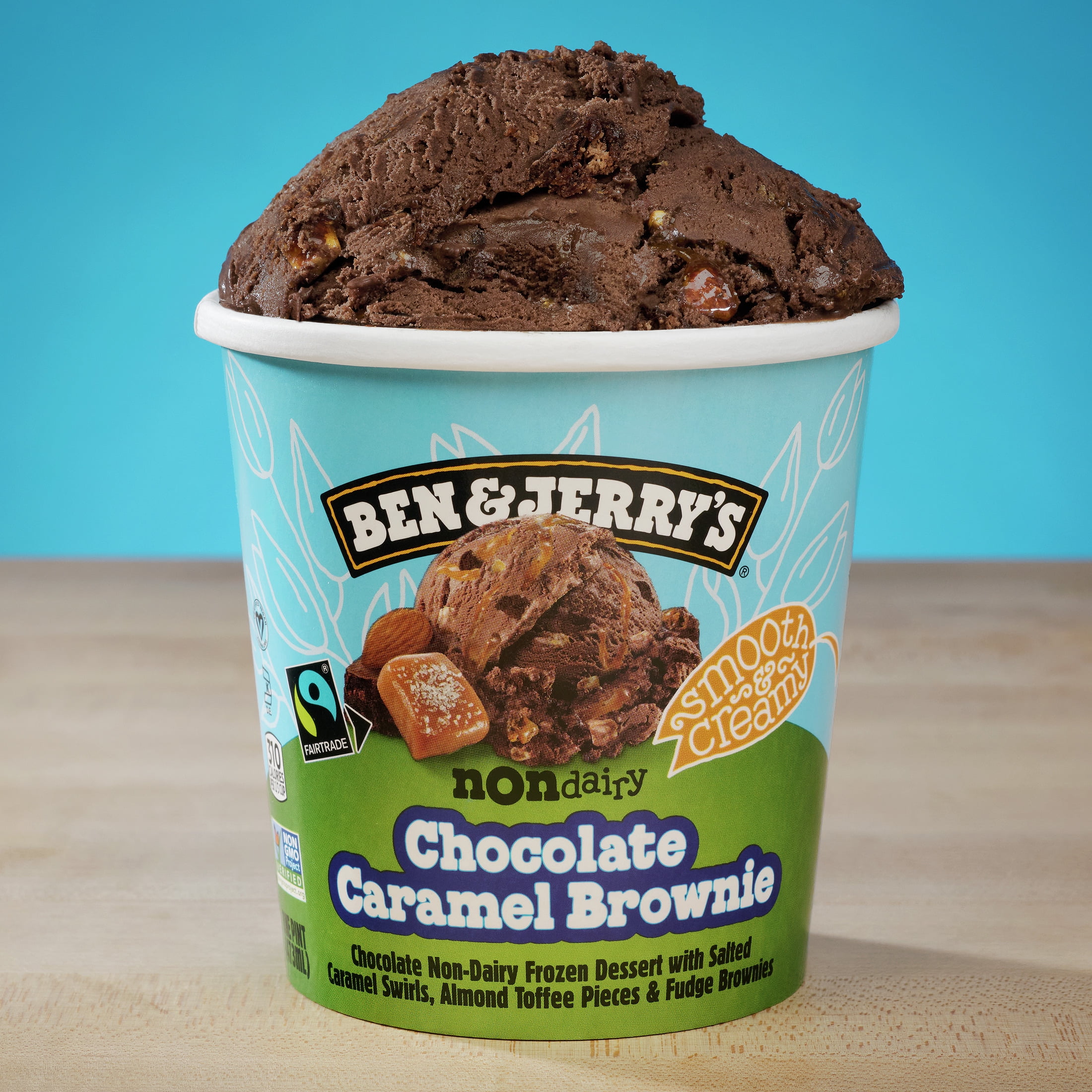 Ben & Jerry's Non-Dairy Chocolate Caramel Brownie Ice Cream Pint, 16 fl oz