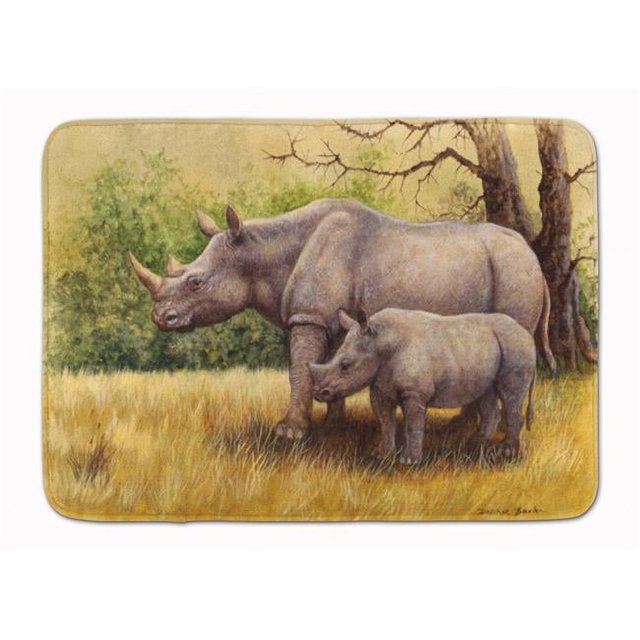 Carolines Treasures BDBA0306RUG Rhinoceros by Daphne Baxter Machine Washable Memory Foam Mat