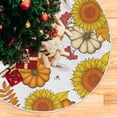 thumbnail image 5 of FMSHPON PumpkinSunflower Xmas Christmas Tree Skirt Stand Mat for Holiday Party Decoration Indoor Outdoor 48 inches, 5 of 6
