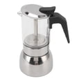 thumbnail image 4 of Cafetière, Pot à Moka en Verre Pot à Moka en Acier Inoxydable Cafetière à Moka Design Exquis, 4 of 8