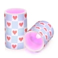 thumbnail image 7 of Yayeee Flameless Candles with Remote Flickering Battery Operated Multi Color Changing, Light Blue Checkered Heart, 7 of 7