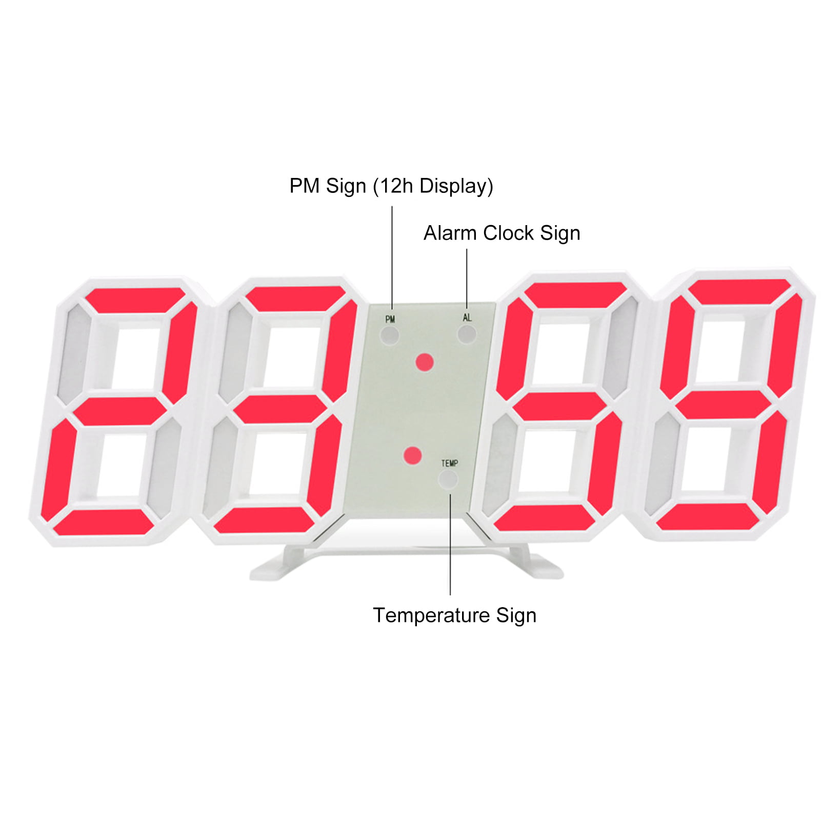 Details about   Fire Retardant Wall Clock Multifunctional LED Digital Display Electronic Clock 
