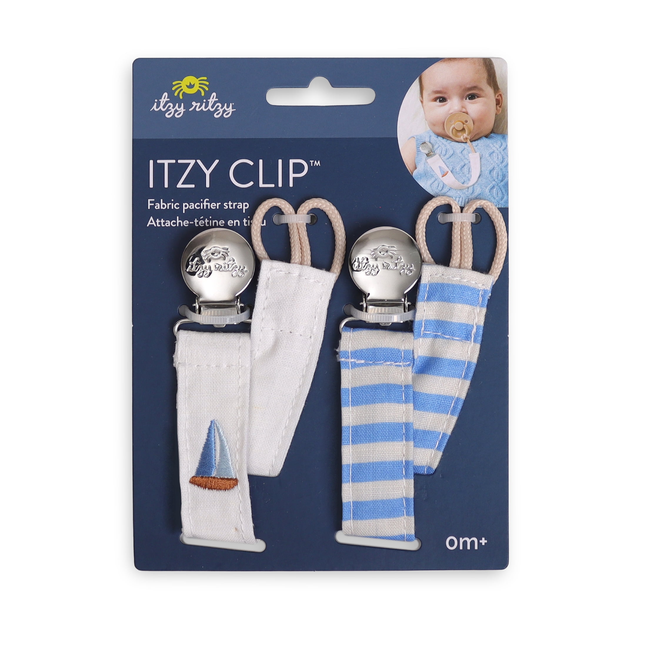Itzy Clip™ Fabric pacifier strap