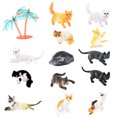 thumbnail image 1 of 12PCS Cat Figure Toy Set Educational Animal Toy Cat Figure Collection Playset, 1 of 6